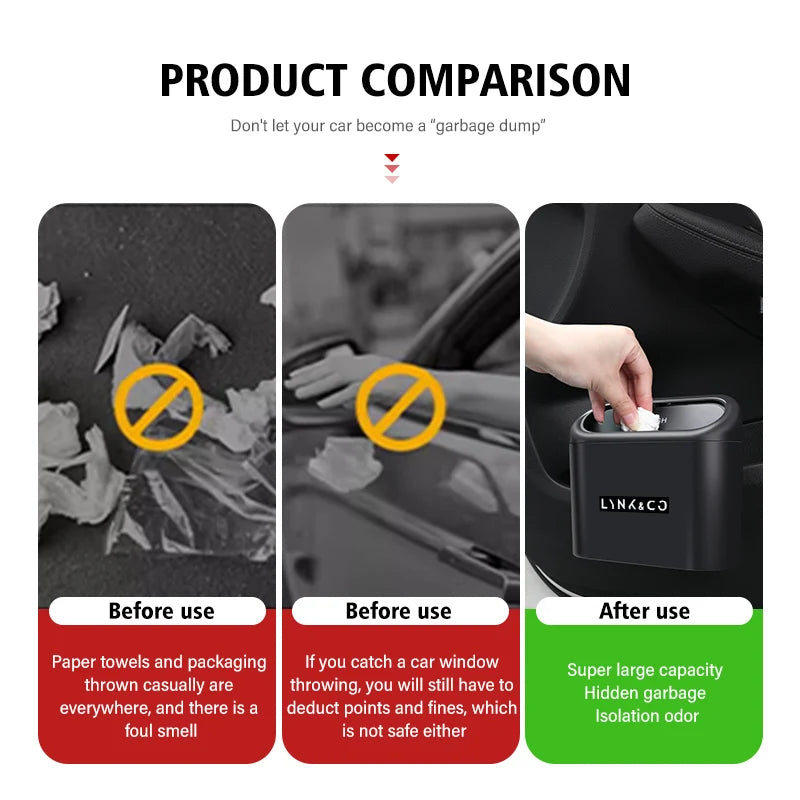 Lynk & Co — ABS Car Door & Seat Back Rubbish Bin with Waterproof Lining (01 / 02 / 03 / 05 / 06 / 09)