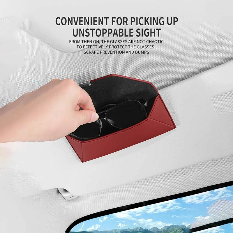 NIO Full Range — Napa Leather Magnetic Visor Sunglasses Holder & Clip
