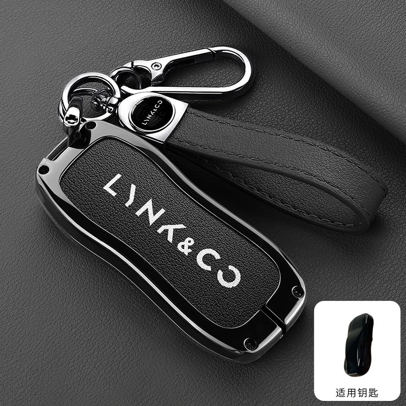 Lynk & Co Z10 / Z20 / 900 EM-P — Zinc Alloy & Leather Key Fob Case & Keychain