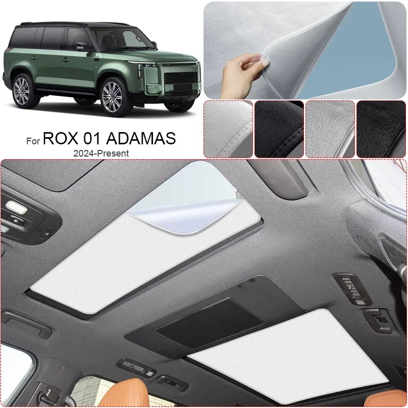 ROX 01 ADAMAS — Suede Electrostatic Sunroof Sunshade, UV & Heat Insulation