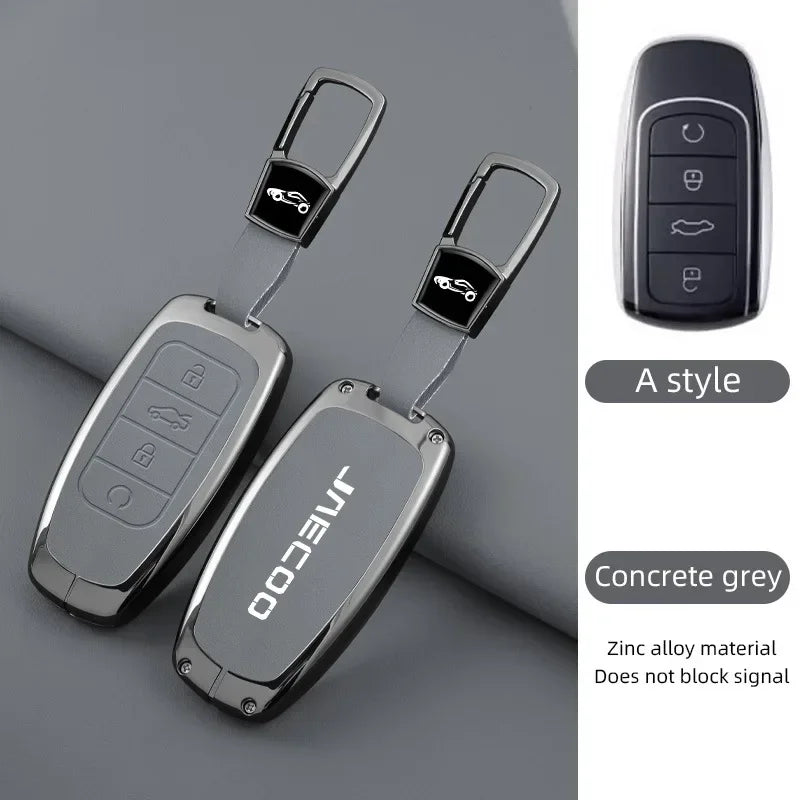 Jaecoo J7 — Galvanised Alloy Key Fob Case & Keychain Cover (2024–2025)