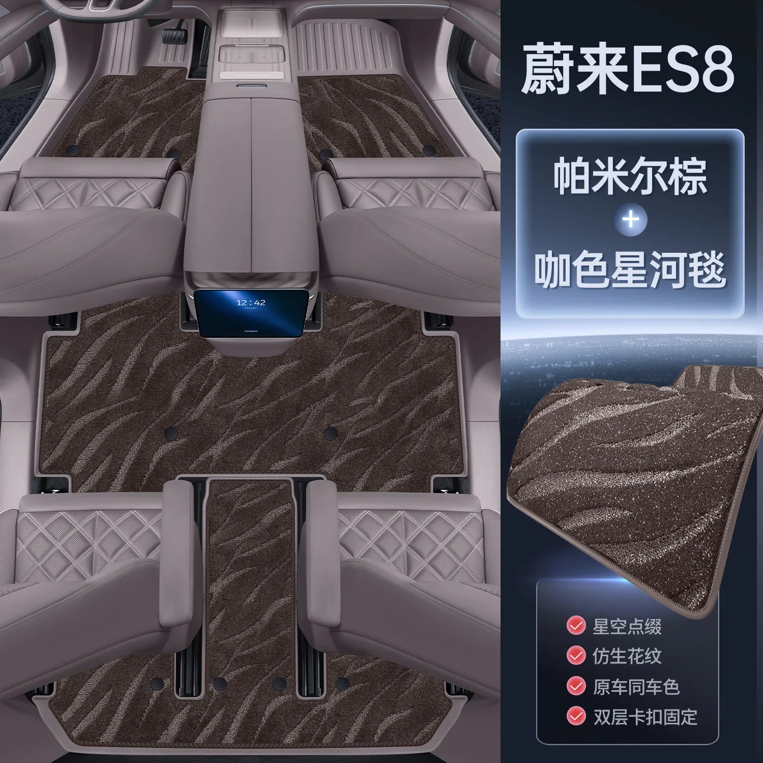 NIO EL8 — Double-Layer TPE Full-Coverage Floor Mats, 6 & 7 Seat (2023–2026)