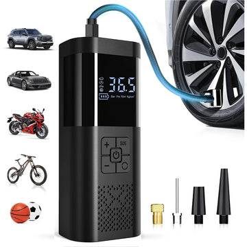Cordless Portable Tyre Inflator — 150PSI Digital Gauge, 3× Faster Inflation