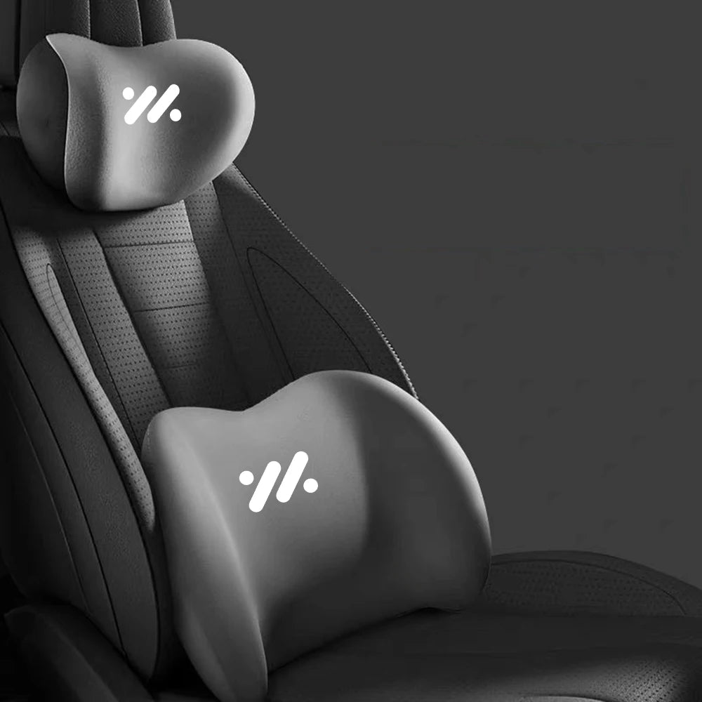 Universal Car Memory Foam Neck & Lumbar Pillow