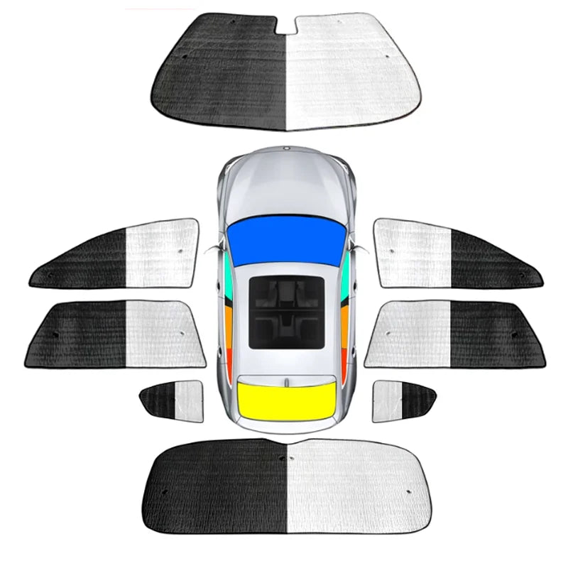 NIO EL8 — Triple-Layer Aluminium Foil & Pearl Cotton Full Coverage Sunshade Set (2023–2026)