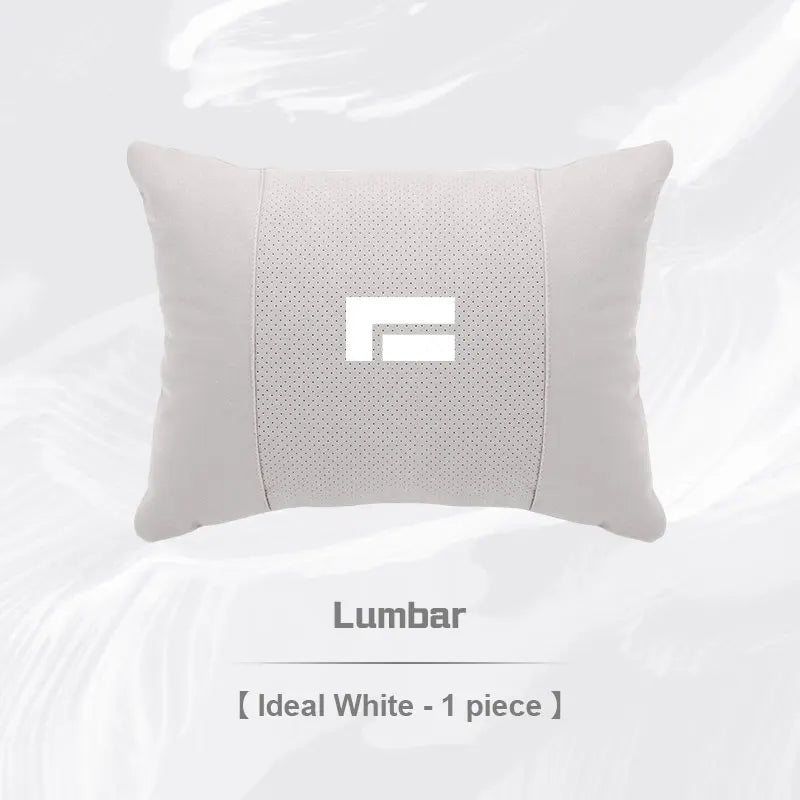 ROX 01 — Suede Neck Headrest & Lumbar Support Cushion Set
