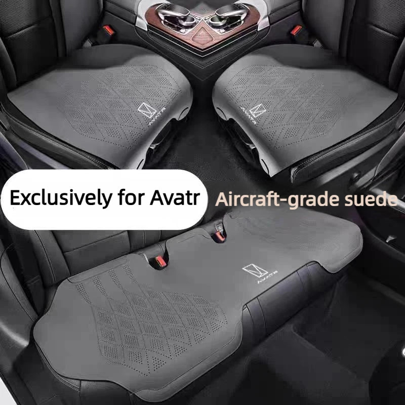 Avatr 07 / 11 / 12 — Suede Leather Breathable Seat Cushion Set, 3-Piece (2025)