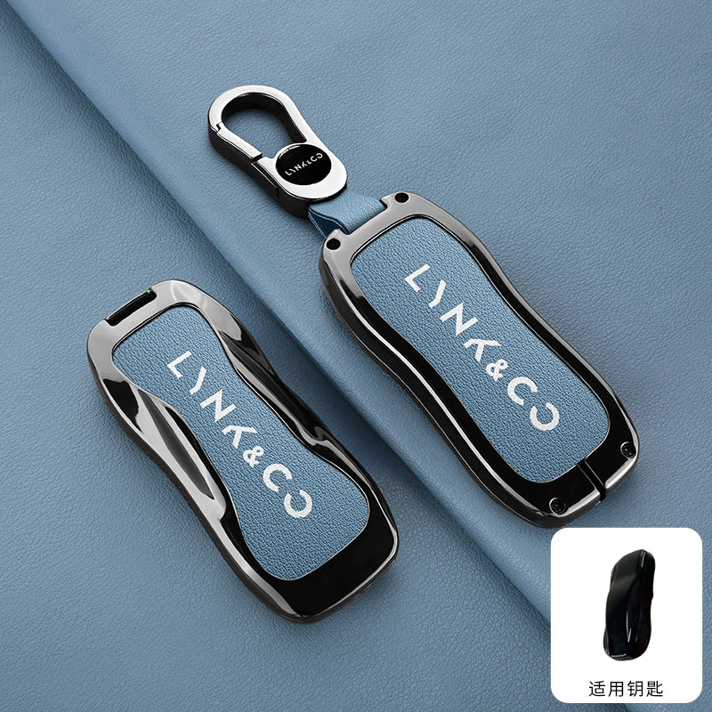 Lynk & Co Z10 / Z20 / 900 EM-P — Zinc Alloy & Leather Key Fob Case & Keychain