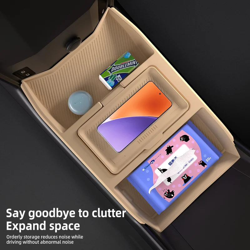 Jetour T2 Traveller — Silicone Hidden Armrest Storage Box & Cup Holder (2024–2025)