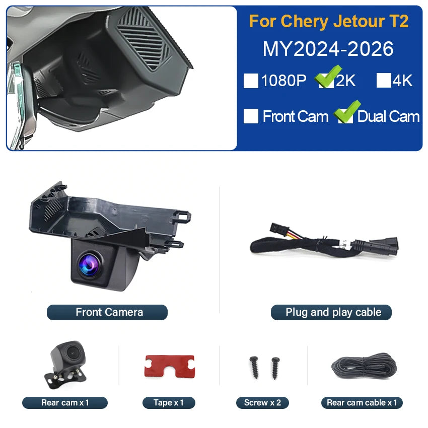 Jetour 4K Dual Dash Cam