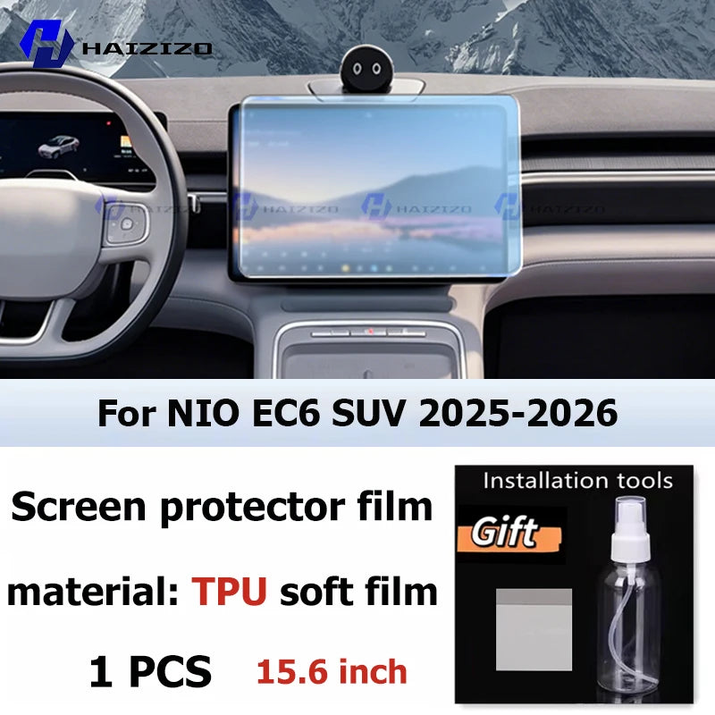 NIO EC6 — TPU Matte & Transparent GPS Navigation & Console Screen Protector Film (2025–2026)