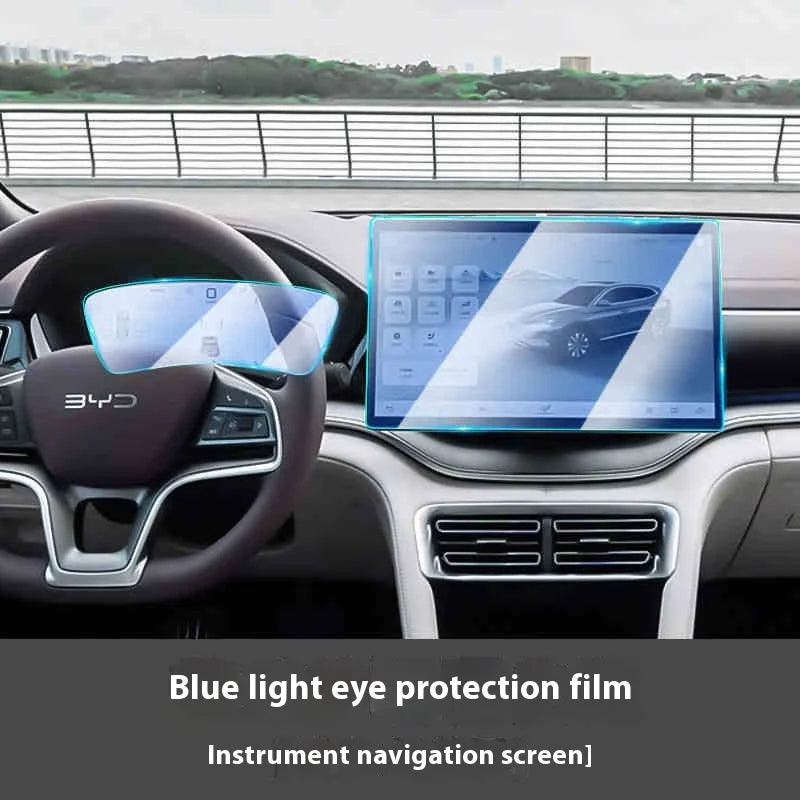 BYD Song Plus DMI / Seal U / Sealion 6 — Tempered Glass Navigation & Dashboard Screen Protector with Blue Light Filter