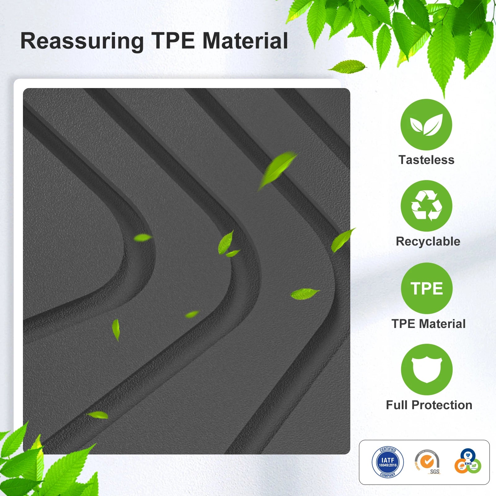 NIO EL6 — 3D TPE Floor Mats & Boot Cargo Liner, LHD All-Weather Set