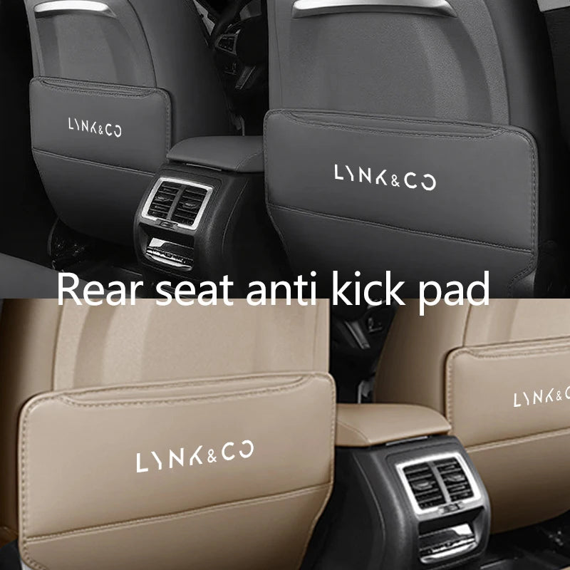Lynk & Co — Leather Seat Back Anti-Kick Pad with Storage Pocket (01 / 02 / 03 / 05 / 06 / 09)