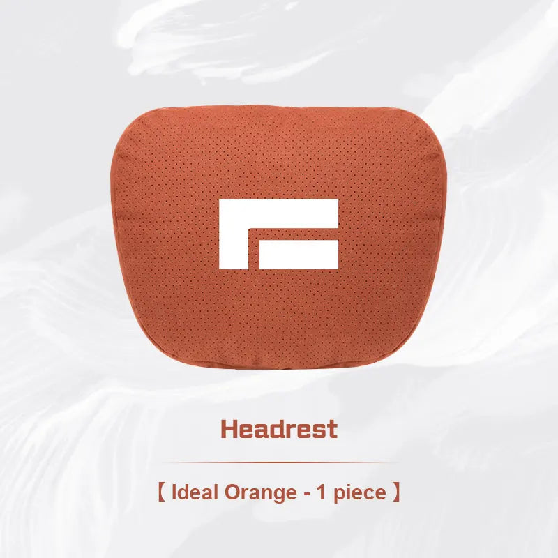 ROX 01 — Suede Neck Headrest & Lumbar Support Cushion Set