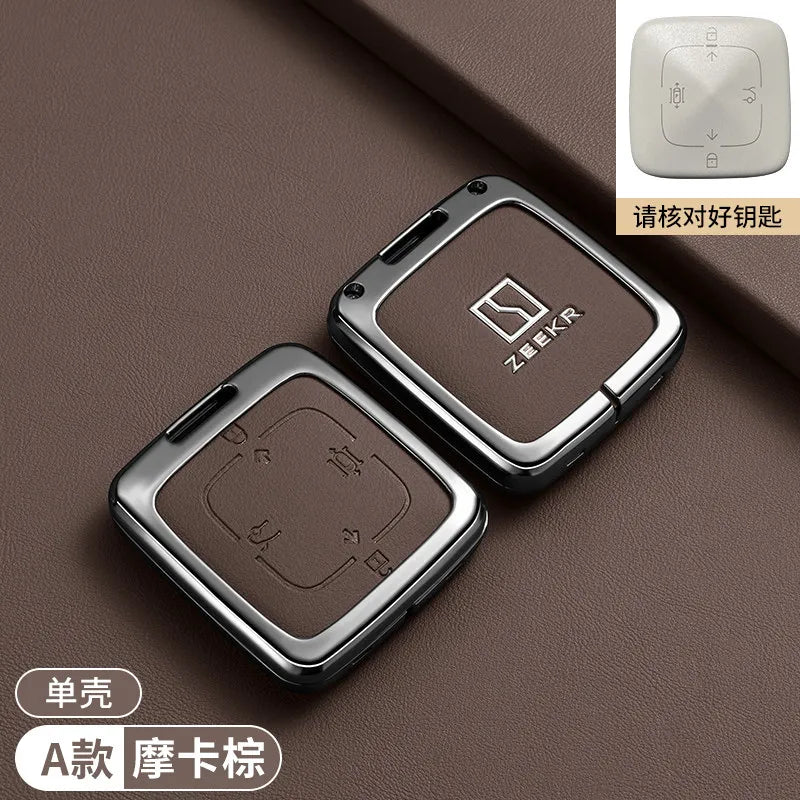 Zeekr 001 / 007 / 009 / X — Zinc Alloy Key Fob & Smart Card Protective Case | 12 Styles