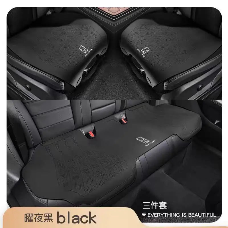 Avatr 07 / 11 / 12 — Suede Leather Breathable Seat Cushion Set, 3-Piece (2025)