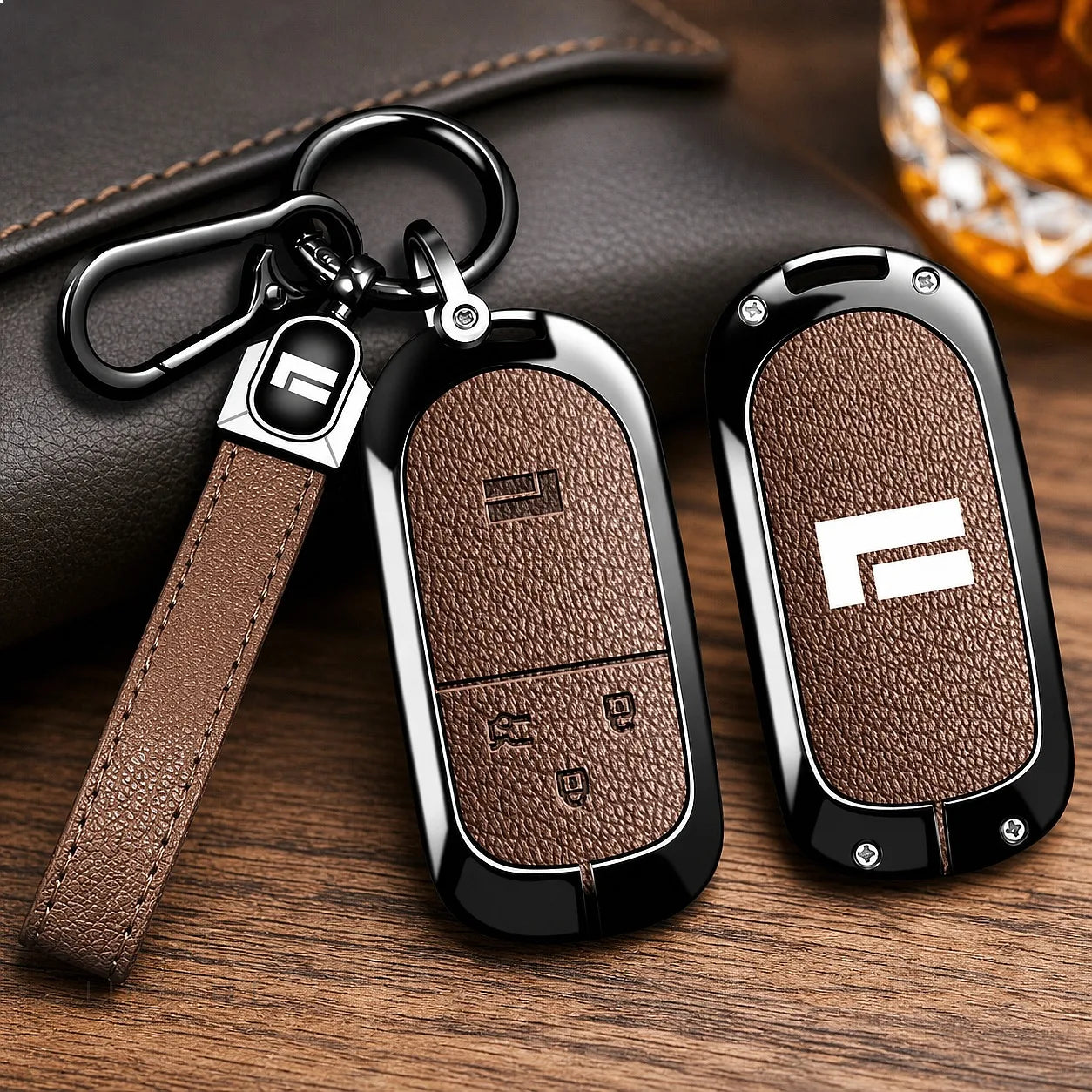 ROX ADAMAS — Zinc Alloy 3-Button Smart Key Fob Case & Keychain (2023–2026)