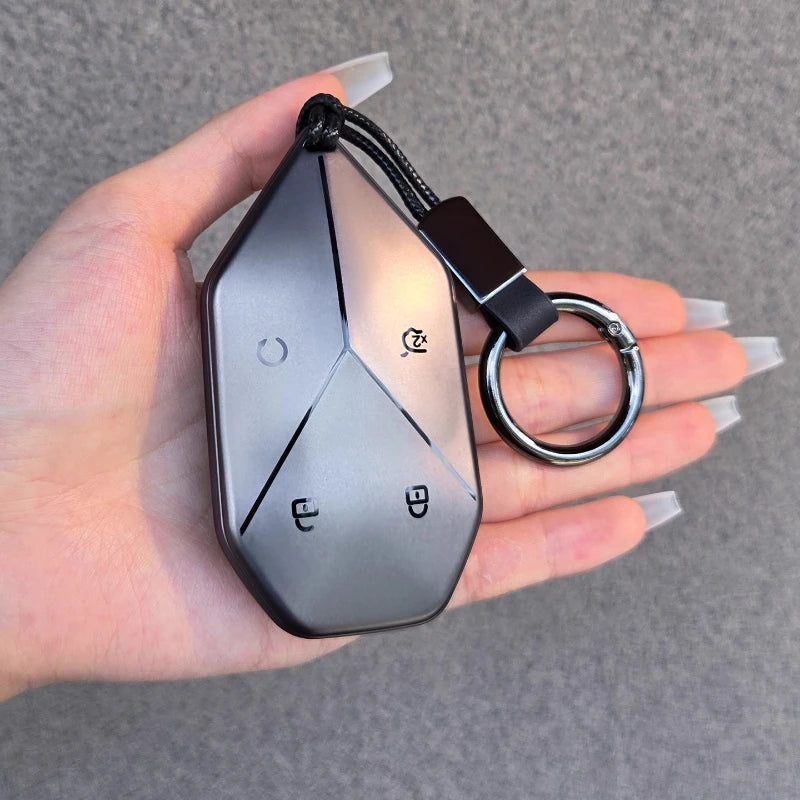 BYD Leopard 5 / 8 / Titanium 3 / 7 — Zinc Alloy Key Fob Case & Keychain (2025–2026)