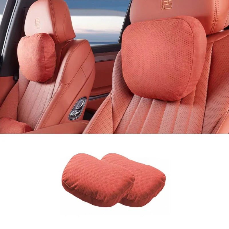 BYD Tang L / Sealion 8 — Suede Neck Support Headrest Pillow (2025–2026)