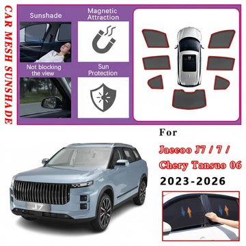 Jaecoo J7 / Lucano L7 / Chery Tansuo 06 — Full Coverage Magnetic Sunshade Set (2023–2026)