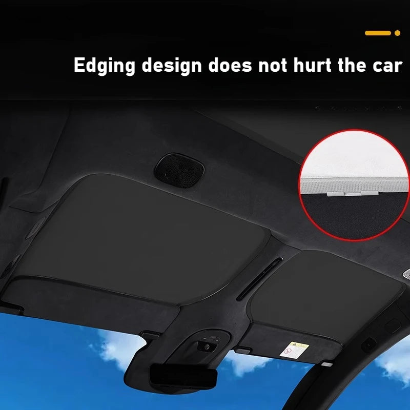 Avatr 12 — Suede Deerskin Velvet Roof & Rear Sunroof Sunshade (2023–2026)