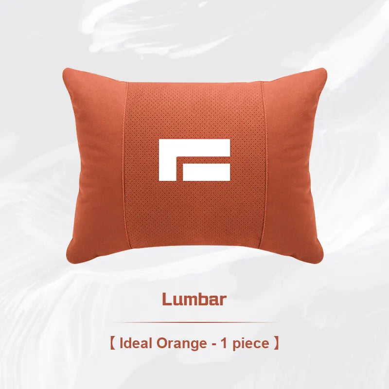 ROX 01 — Suede Neck Headrest & Lumbar Support Cushion Set