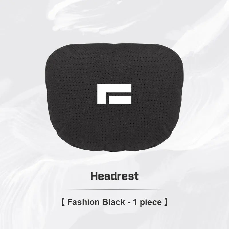ROX 01 — Suede Neck Headrest & Lumbar Support Cushion Set