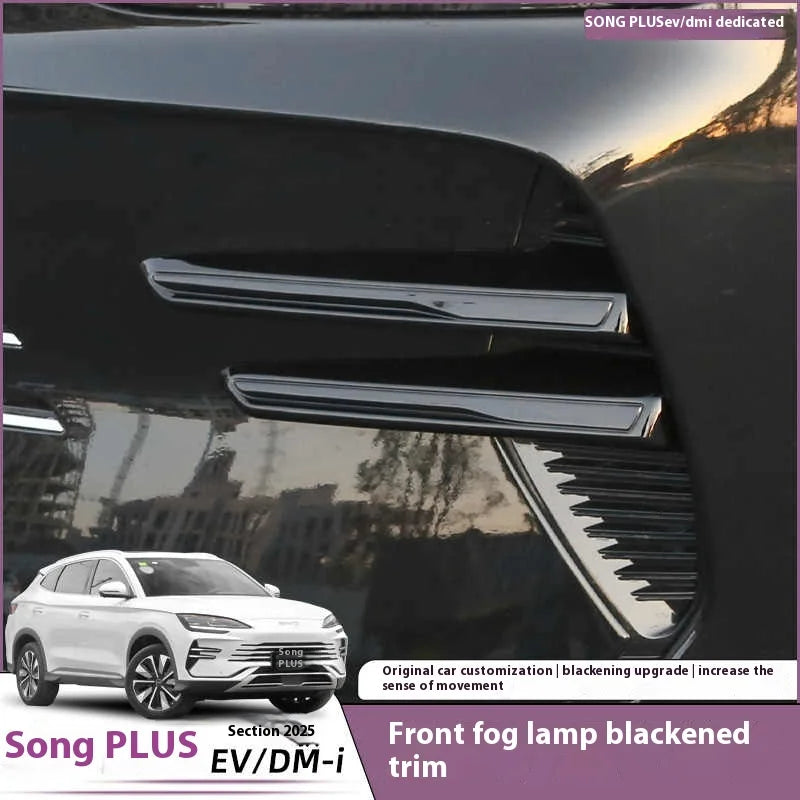 BYD Song Plus DMI / Seal U / Sealion 6 — Black Warrior Fog Light Garnish & Grille Sticker Kit