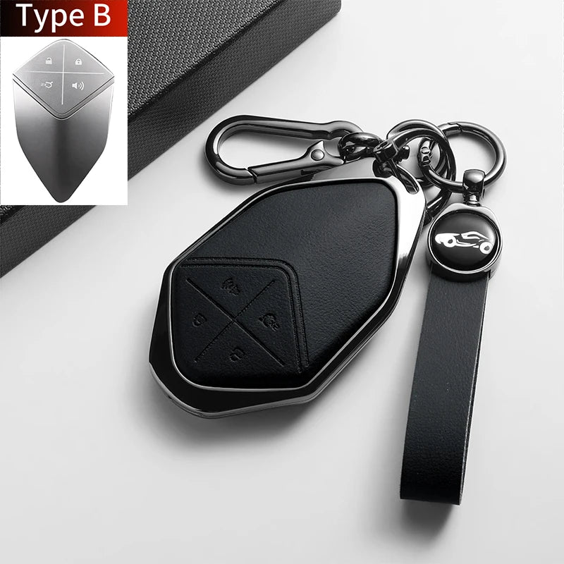 DEEPAL S05 / S07 / SL03 / L07 / G318 — Leather & Metal Smart Key Fob Case