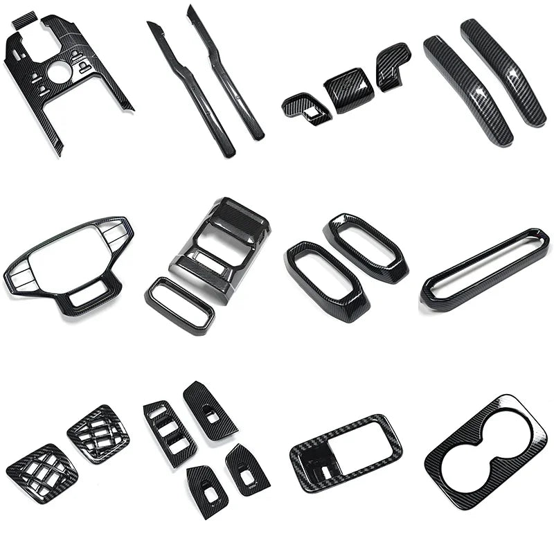 Jetour T2 Traveller — Carbon Fibre Pattern Interior Trim Stickers & Frame Kit