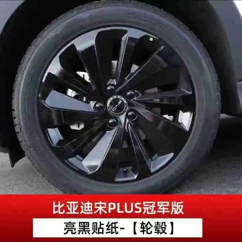 BYD Song Plus DMI / Seal U / Sealion 6 — Black Warrior Wheel Hub Rim Stickers & Exterior Modification Kit