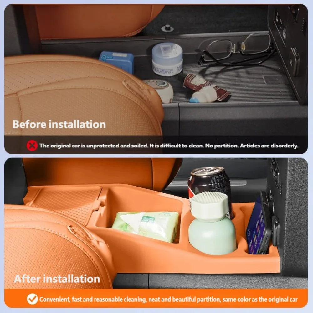 BYD Leopard Ti7 / Titanium 7 — Centre Console Lower Storage Organiser Tray with Cup Holder Mat (2025–2026)