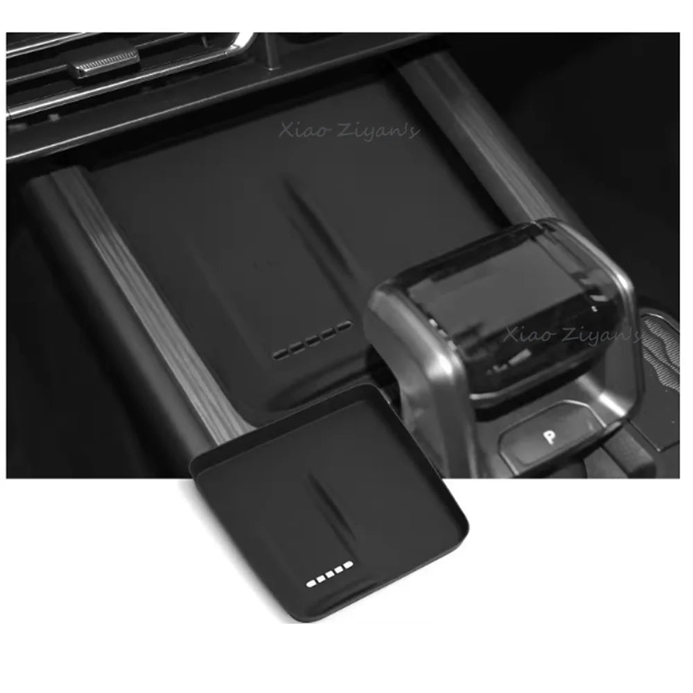 Jetour T1 — Centre Console Storage Box, Wireless Charging Pad & Cup Holder Cover (2024–2026)