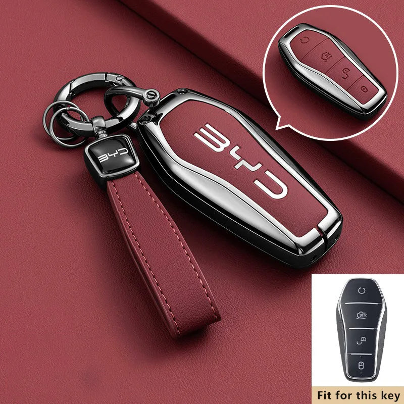 BYD Song Plus Pro / GM-I — Zinc Alloy Key Fob Case & Keychain (2022–2026)