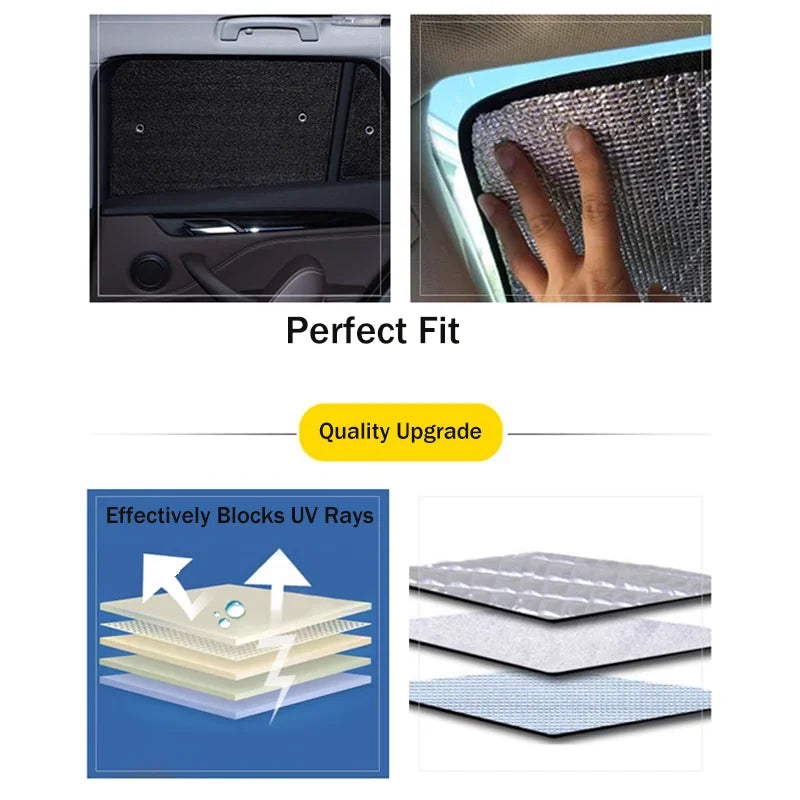 NIO EL8 — Triple-Layer Aluminium Foil & Pearl Cotton Full Coverage Sunshade Set (2023–2026)