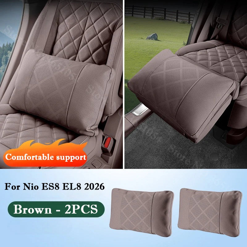 NIO EL8 — Mid-Row Leg Rest & Lumbar Support Cushion with Heightening Pad (2026)