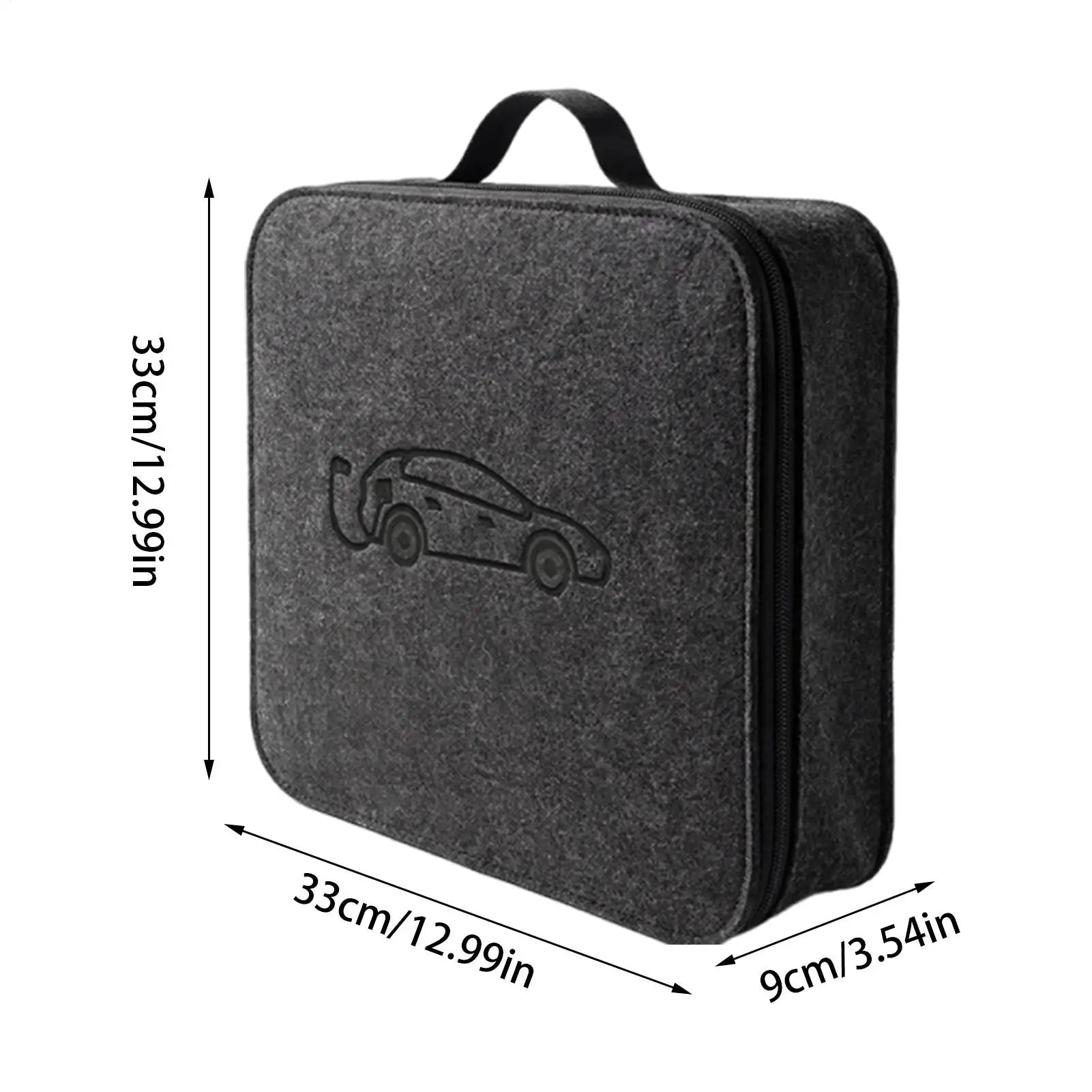 EV Charger Cable Storage Bag — Felt Organiser with Elastic Straps & All-Weather Protection