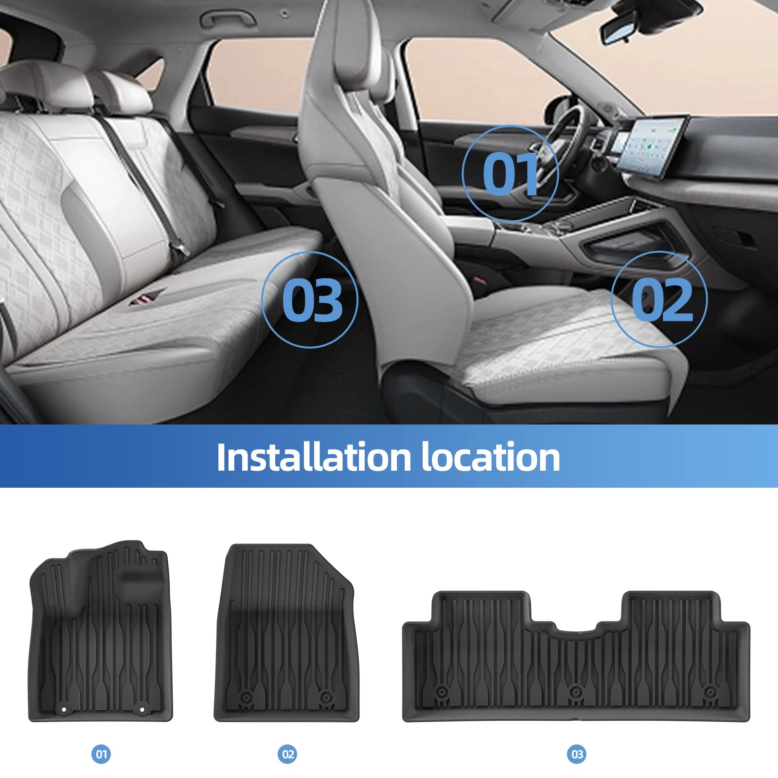 BYD Atto 2 EV / Yuan UP — 3D TPE Floor Mats & Cargo Trunk Pad (2025–2026)