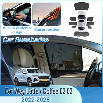 SunShade For WEY 03  2026 Curtains Window UV Protection Magnetic Visor Auto Parts Accessories