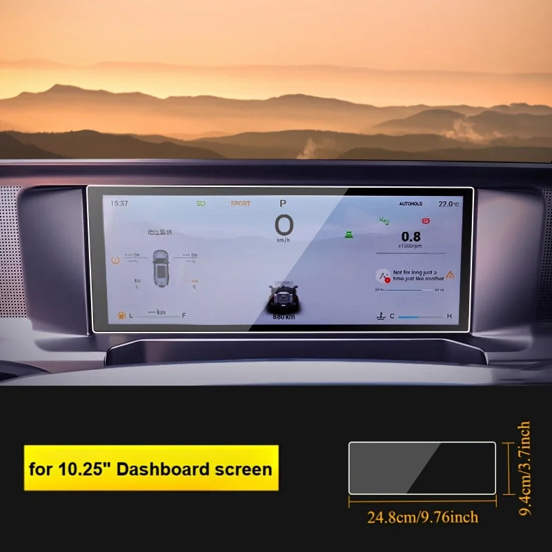 Jetour T2 Traveller — 15.6" & 10.25" Tempered Glass Screen Protector Set (2023–2025)