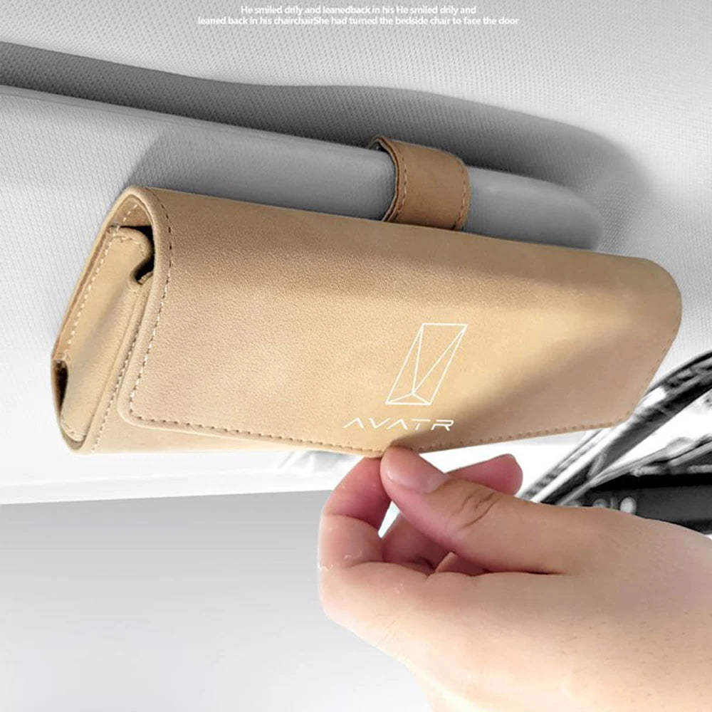 Universal Suede Car Visor Glasses Holder