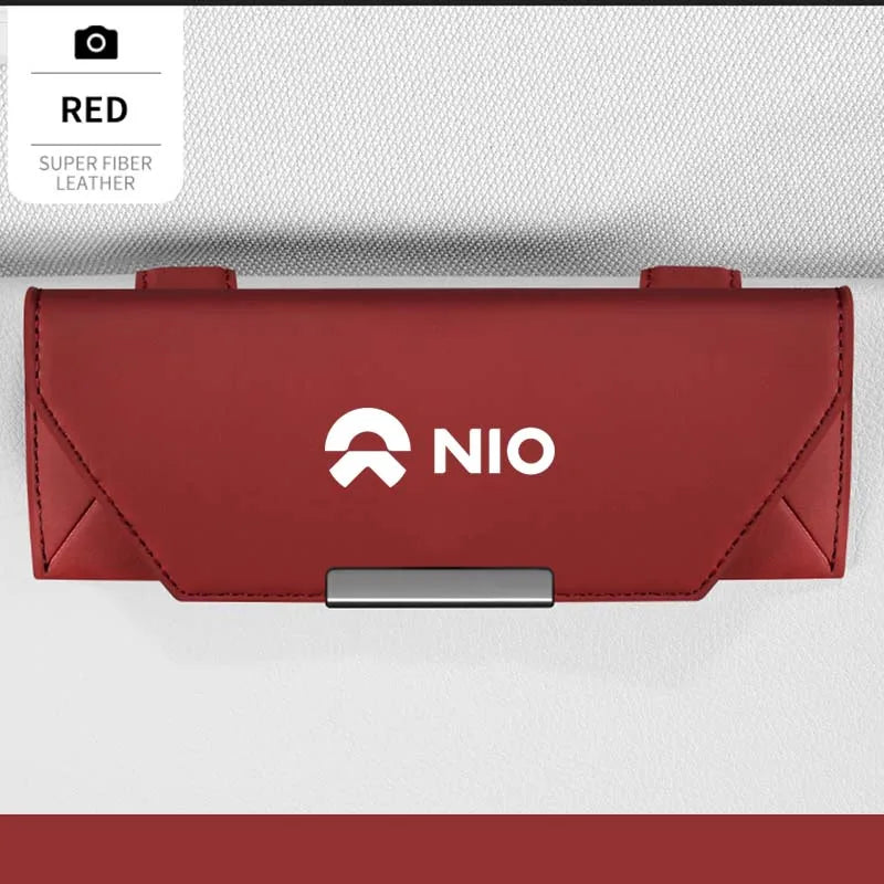 NIO Full Range — Napa Leather Magnetic Visor Sunglasses Holder & Clip