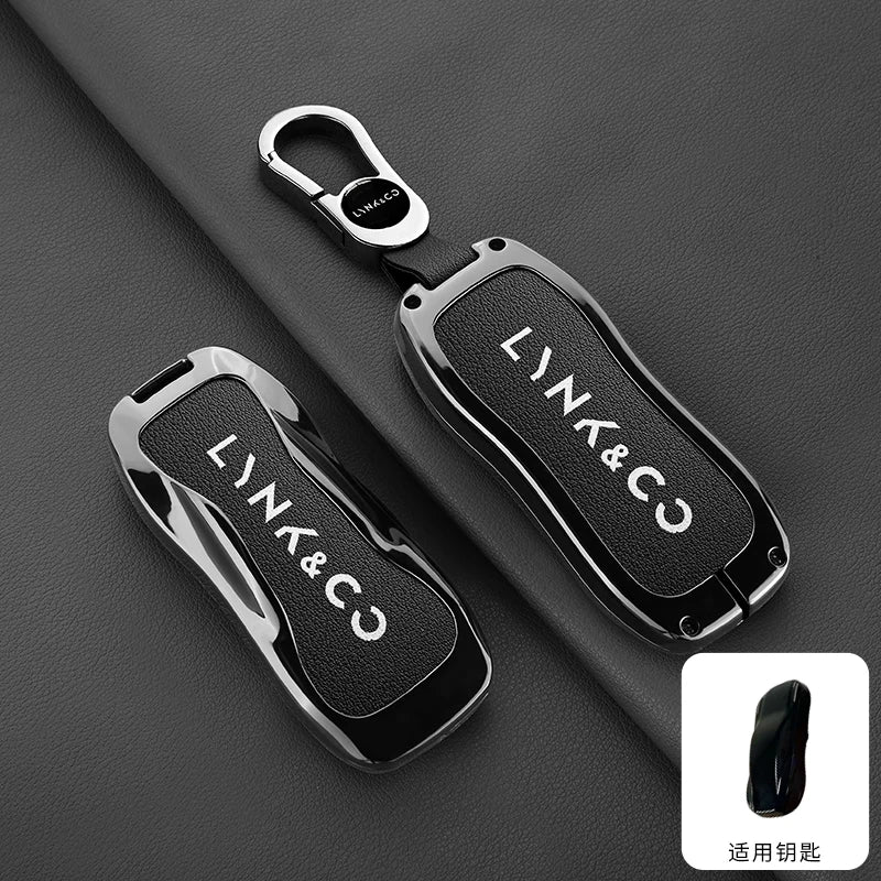 Lynk & Co Z10 / Z20 / 900 EM-P — Zinc Alloy & Leather Key Fob Case & Keychain