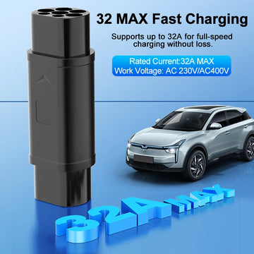 Type 2 to GBT EV Charging Adaptor — IEC 62196 to GB/T Chinese Standard | 32A 7.2KW