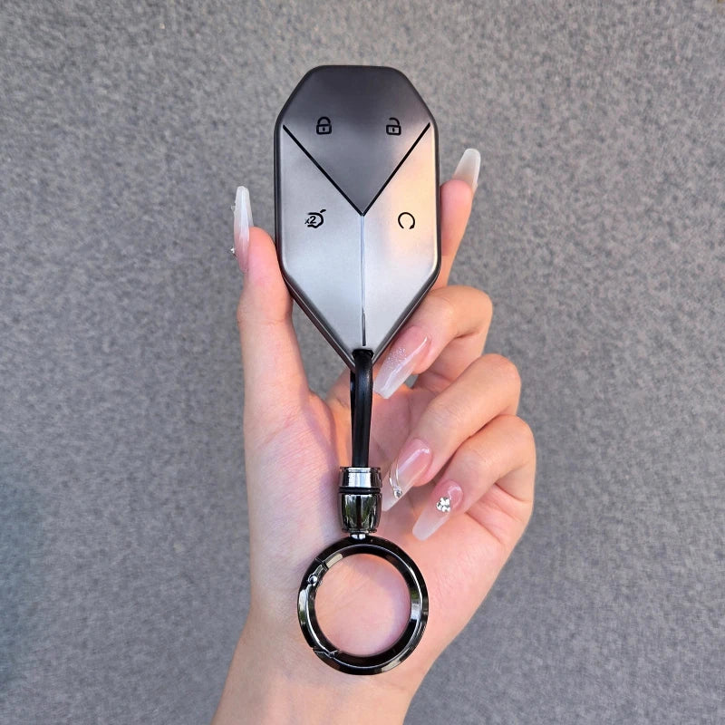 BYD Leopard 5 / 8 / Titanium 3 / 7 — Zinc Alloy Key Fob Case & Keychain (2025–2026)