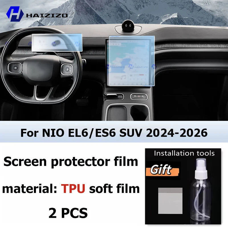NIO EL6 — TPU Matte & Transparent GPS Navigation & Console Screen Protector Film (2024–2026)