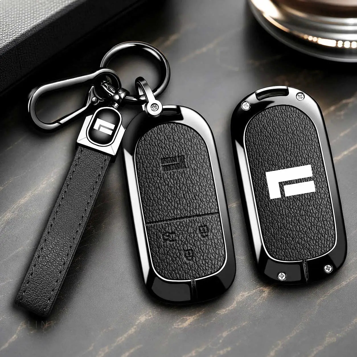ROX ADAMAS — Zinc Alloy 3-Button Smart Key Fob Case & Keychain (2023–2026)