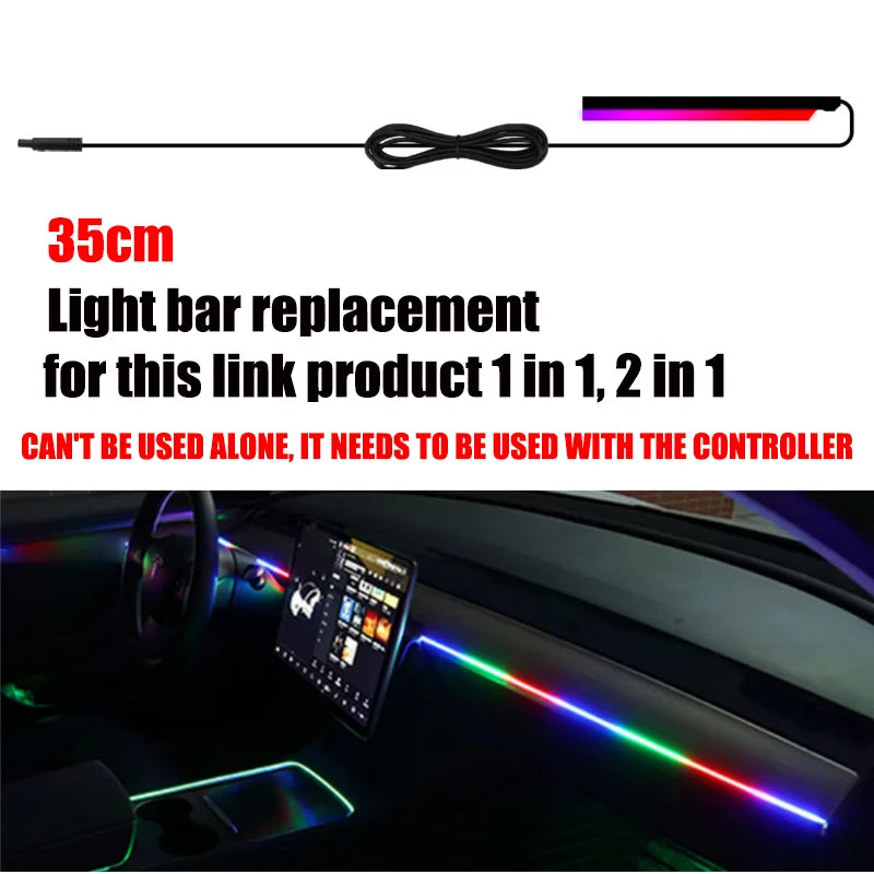 KEVANLY RGB Symphony Ambient LED Light Strip — App-Controlled Interior Atmosphere Lighting (USB, 12V)