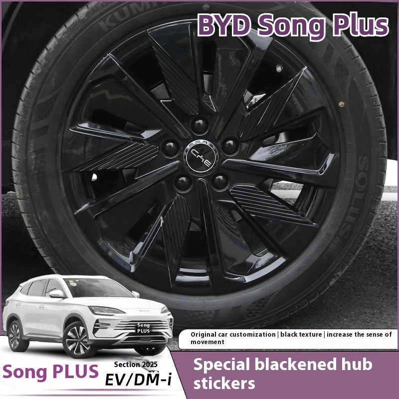 BYD Song Plus DMI / Seal U / Sealion 6 — Black Warrior Wheel Hub Rim Stickers & Exterior Modification Kit